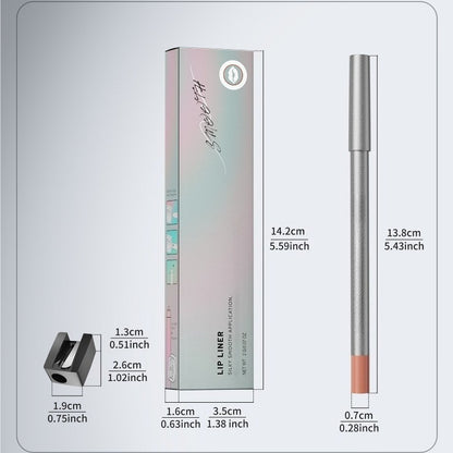 Eight color matte lipliner Non stick cup nude lipstick pen