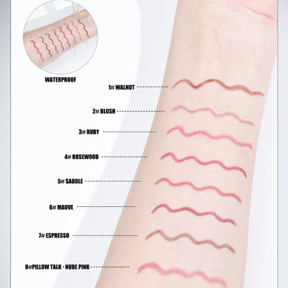 Eight color matte lipliner Non stick cup nude lipstick pen