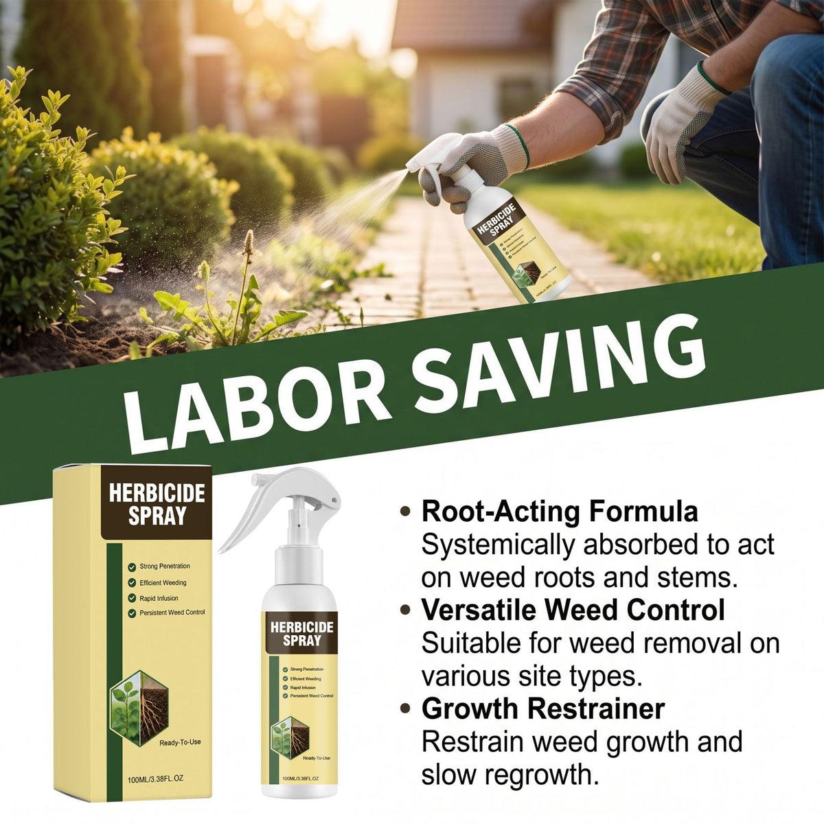 Herbicide spray fast herbicide