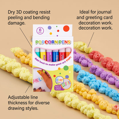 Nigwmere 💖Popcorn Expansion Pen Silky Smooth and Easy to Color Creating a 3D Effect🥕