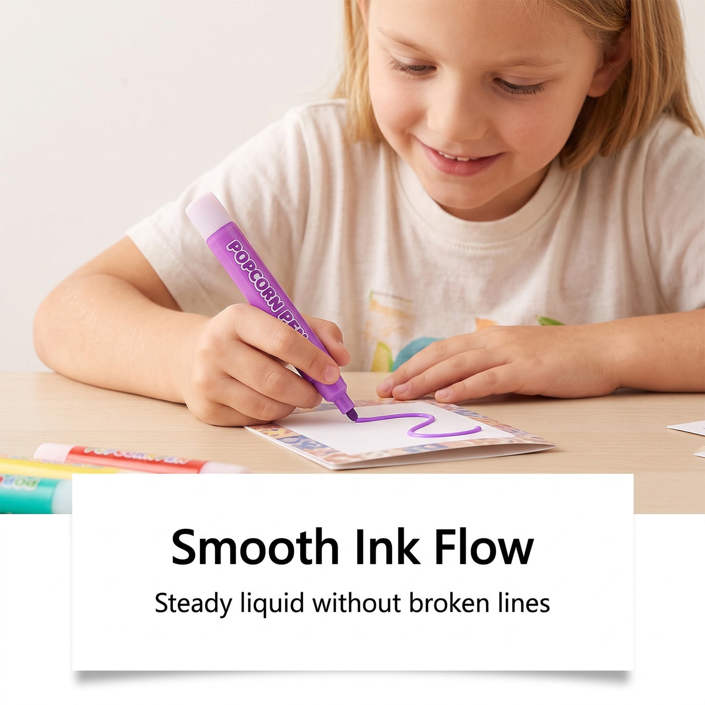 Nigwmere 💖Popcorn Expansion Pen Silky Smooth and Easy to Color Creating a 3D Effect🥕