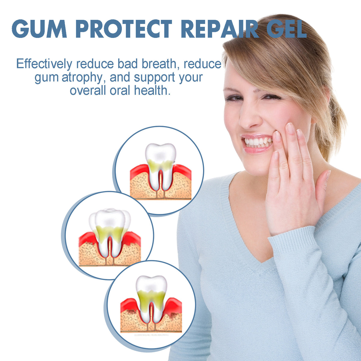 Nigwmere Gingival Repair Gel Deep Cleaning Tooth Dirt Care Gingival Fresh Breath Care Gel